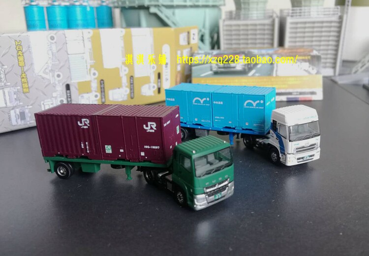 Модель машины tomytec㊣1：150拖车10弹 五十铃三菱 ud日野  集装箱化学品挂车