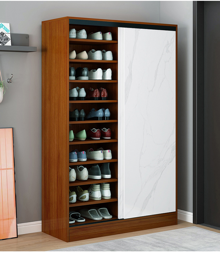 推拉门鞋柜家用门口大容量高立式入户放门外小户型阳台收纳玄关柜