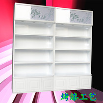 European style paint cosmetics display cabinet beauty salon skin care products display cabinet with light box beauty salon shelf display cabinet