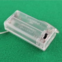 Section 2 No. 5 transparent battery box with wire with switch with cover AA transparent wire series two sections of circuit experiment tool