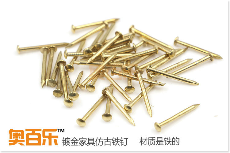 金色圆头钉 工艺品钉 木盒钉子 铜钉 黄色铁钉 仿古小铜钉 各规格