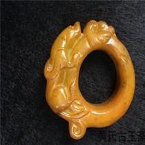 Antique high ancient jade imitation Qing era natural old Jade old Jade finger antique antique collection boutique carving