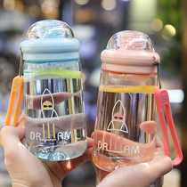 Water Cup Female Anti-fall high value Cup plastic ins high temperature resistance small simple student cute creative hand Cup