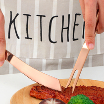 Stainless steel steak knife Western knife creative cute Western steak fork eating steak cutlery set