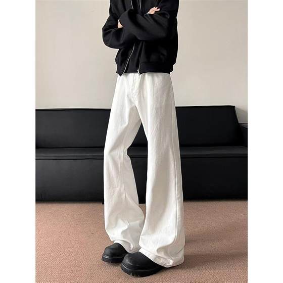 White jeans men's straight-leg cleanfit spring solid color pants high street couple American scimitar micro-flare pants
White jeans men's straight-leg cleanfit spring solid color pants high street couple American scimitar micro-flare pants