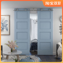 Barn door hanging rail track with damping stainless steel sliding door bathroom bathroom toilet sliding door rail slide
