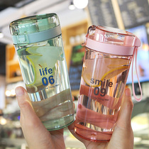 Creative cute plastic shake Cup mixing milkshake water Cup protein powder men and women Cup sports portable kettle