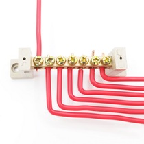 Terminal block zero line row zero row 7 copper row grounding high bridge type distribution box 7 holes 8*12