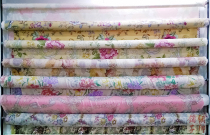 True silk fabric 100 mulberry silk wide vegan crepe satin bed bedding four pieces of fabric printed flowers 235cm wide