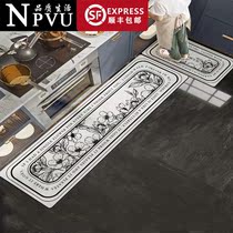 Nordic Light Lavish Kitchen Ground Mat Non-slip Anti-Oil Waterproof Rug Home Doorway Entrance mat Dirty Door Mat Foot Mat