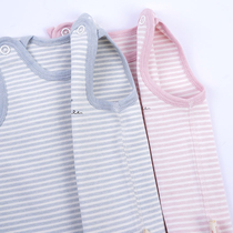 Baby beauty baby colored cotton vest cotton velvet Spring and Autumn Winter shoulder buckle bottoming close body warm 100% cotton thick vest