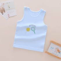 Newborn baby double cotton vest male treasure body bottom female treasure belly thick 100% cotton shoulder buckle thick