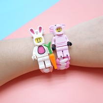 Buas Light Year Building Block Bracelet Reinforced Male and Female Couple Bracelet A pair of woven hand rope student girlfriends birthday gift