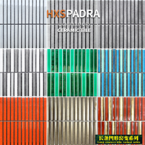 HXSpaDRA Export Kin Concealed Long-strip Mosaic Ceramic Gray Green Balcony Bathroom Tile