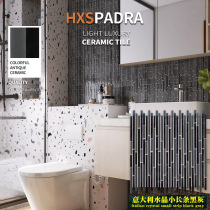 HXSpaDRA Italy exports small long-bar mosaic glass black bathroom Bar brick
