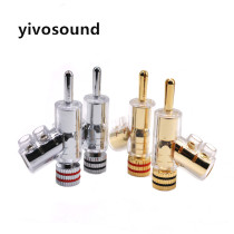 yivosound gold plated rhodium plated HIFI audio cable Banana head gun plug conversion head speaker connection plug