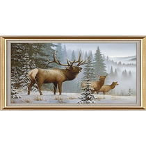 Mongolia Erdente Tapestry 100*150 150#200cm Snow Deer Scenic Tapestry Tapestries