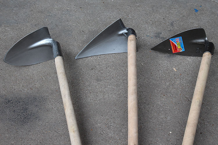 三角锄头钢锻打三角耙矿山工地耙 石头 铁尖耙 三角平耙耙子包邮