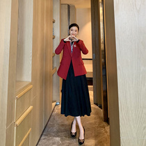 Red suit business suit temperament goddess Fan Spring Festival sales crown female president Fashion high-end suit formal jacket
