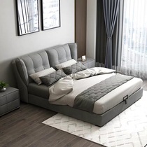 Nordic cloth art bed minimalist modern master bedroom with double bed 1 8 m removable wash 1 5 small family type net red storage bed