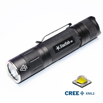 Starfish 21700 flashlight solid integrated chamber portable mini floodlight small straight riding rechargeable super bright long shot