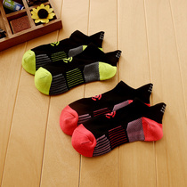 Ladies night running reflective socks fitness sports short socks marathon running shallow socks double foot head anti kick
