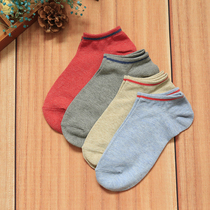 Womens spring and summer socks shallow low-mouth socks sports leisure socks Korean version of Japanese floor socks solid color wild tide socks