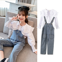 British next Kisss girls autumn suit 2020 new middle and big child Net Red foreign gas little girl two sets