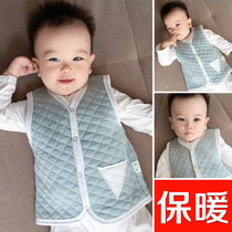 Childrens waistcoat spring autumn baby waistcoat boy girl knit kan shoulder outside wearing pure cotton newborn baby vest autumn and winter