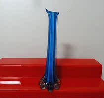 Old flowers inserted Cultural Revolution sea blue glass slippery high vase folk nostalgic collection movie props ornaments real photos