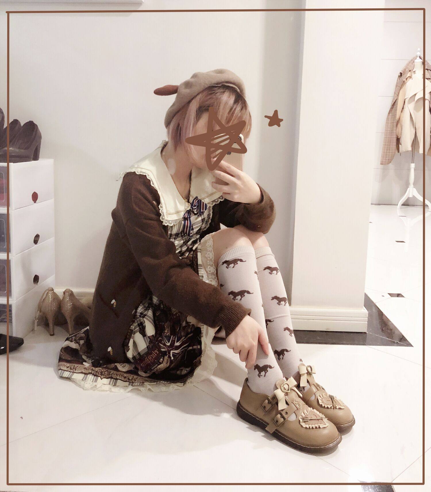 【第一批补款】绵羊泡芙lolita原创狙击甜心复古蝴蝶结箭头单鞋