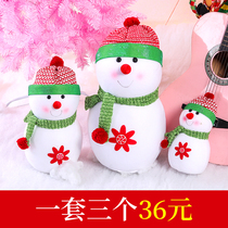 Christmas Snowman Christmas Decorations Large Christmas snowman A family of three Hotel Christmas Snowman ornaments