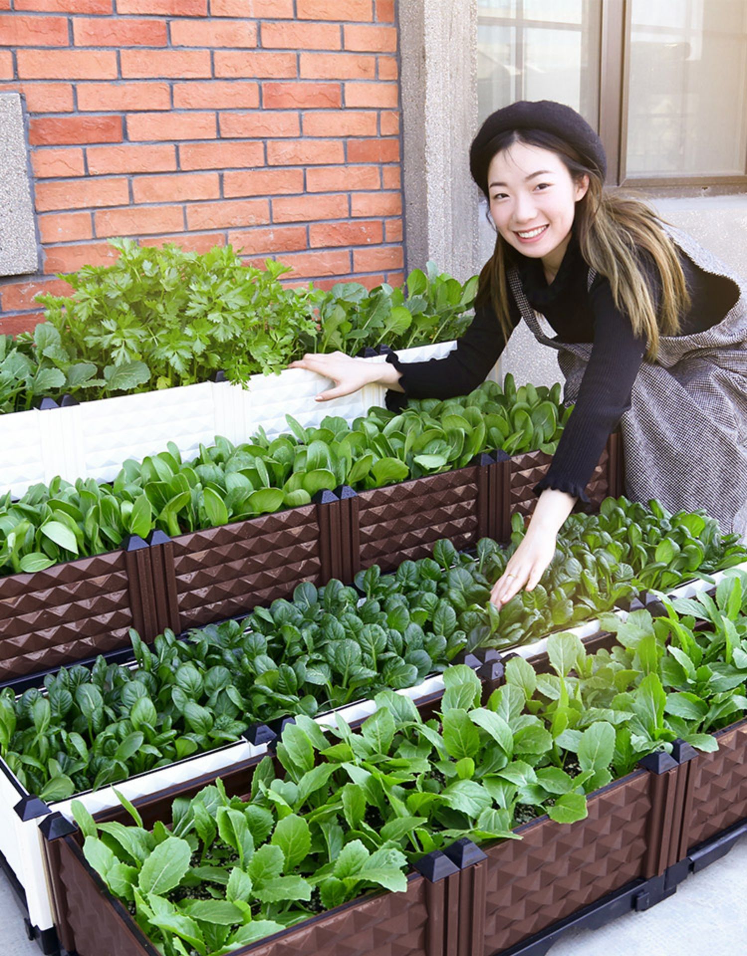 阳台种菜盆家庭神器花盆蔬菜种植箱楼顶长方形塑料特大号花箱花槽