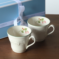Spot Japan Imports Wedgwood Raspberry Relief Mark Cup Pairs Cup Couple Pair Cup Coffee Cup Gift Boxes