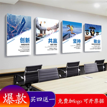 Company decorative painting office hanging painting corridor inspirational slogan corporate culture wall conference room inspirational frameless painting