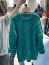 2020 new autumn and winter exploits with thick wire sleeve head Lazy Wind Retro Port Taste Sweater Women Loose outside wearing thickened