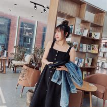 2021 new temperament commuter hamstring dress Fat mm conspicuos slim fit slim fit waistcoat large swing dress with dress woman dress