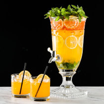 Bubble Wine Barrel with tap glass Cocktail Barrel Juice Drink Cans cocktails Cocktail Divided Wine Barrel Thickened Base