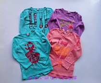 yamp female treasure T-shirt European and American tail pure cotton spring and autumn round neck pullover long-sleeved letters bronzing bottoming autumn clothes for outerwear