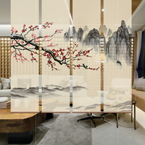 New and modern Chinese soft partition hanging porch bedroom living room semi-transparent screen roller curtain-Shanhui Chuanmei