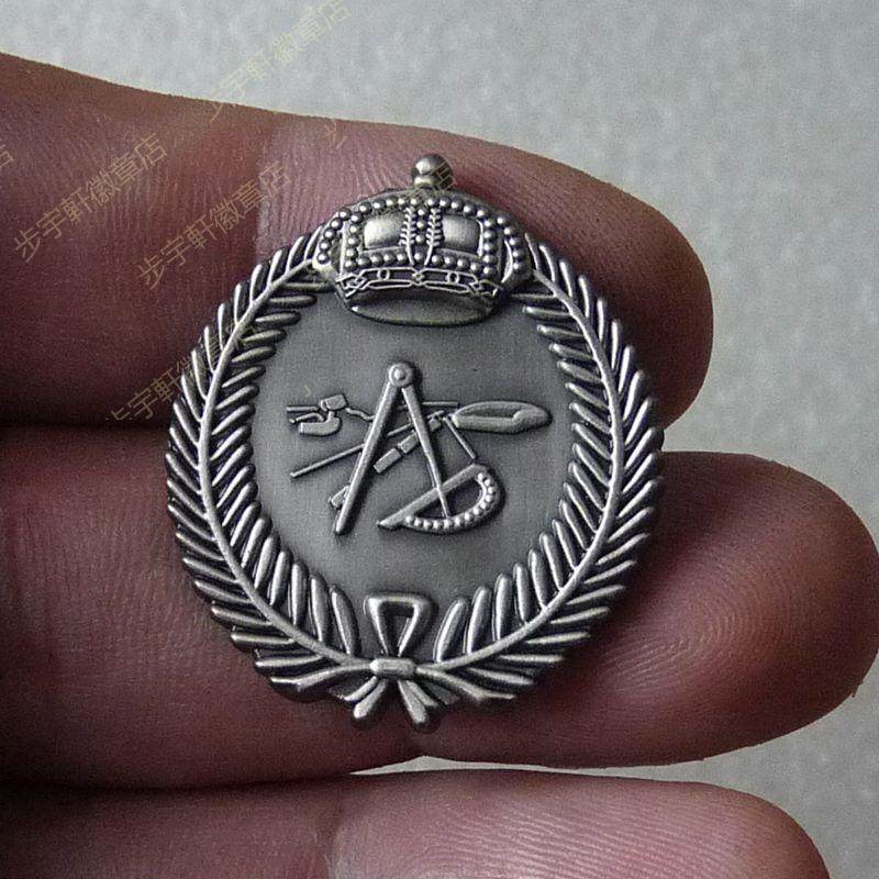 军迷用品沙特阿拉伯皇家卫队工兵徽章胸针简约男士胸针男01