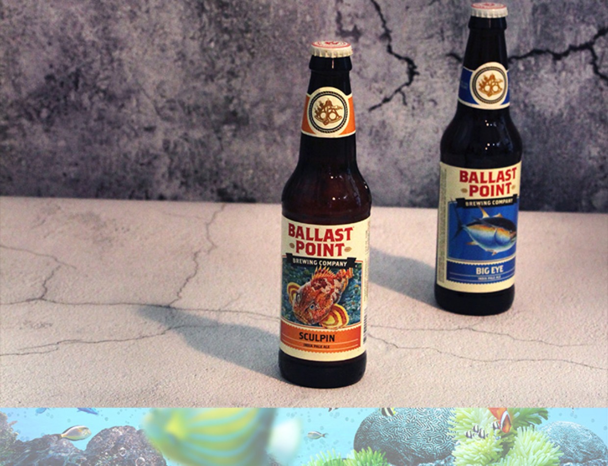 【七瓶装】美国精酿啤酒 ballast point 巴乐丝平 岬角 大眼鱼ipa