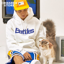 Crissrex Store Battles Basic Logo American Plus Velvet Hoodie Hoodie Delivers Cold Hat