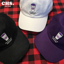 NFG High Street arrogant Harajuku zico purple cartoon drink cup song Minhao duck tongue curved eaves baseball cap