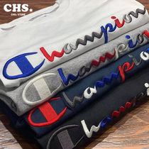 Japanese version Champion three-dimensional cursive grass LOGO bump color embroidery wild base short sleeve T-shirt C3-H371