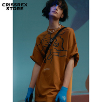 Crissrex Store UMAMIISM has a dense sound dream day tour simple pen cartoon tide short sleeve T-shirt