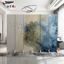 Screen partition wall decoration porch living room bedroom office hotel dining room folding mobile light luxury simple folding screen