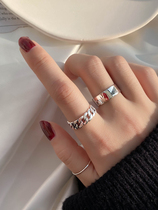 Sterling silver ring female ins tide fashion personality Net red ring female niche design simple cold wind