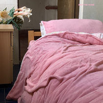 Export Japan orders Winter double-sided cotton flannel Coral velvet bedding Dormitory sheets bed