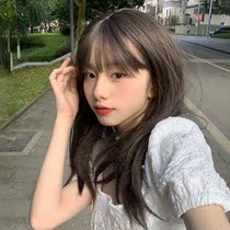 Wig female hair Summer full head set Net red round face long hair natural girl clavicle hair jk simulation wig set